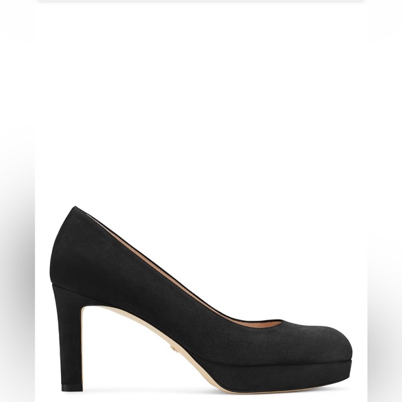 NWB Stuart Weitzman Larsa BLK suede Pump Sz 36.5 - Picture 2 of 13